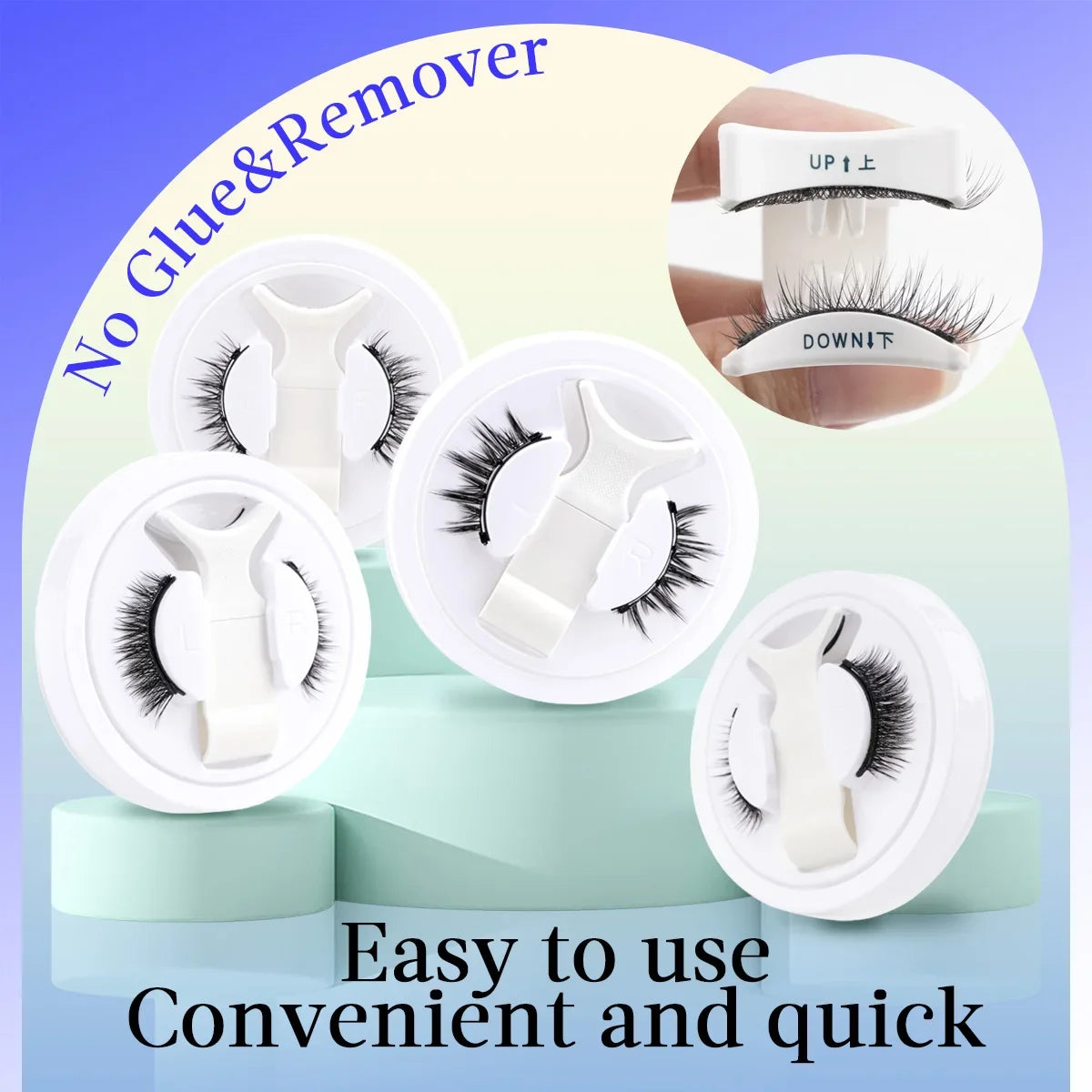 Reusable Magnetic Lashes Kit with Magnetic Tweezers Natural Look Faux Mink Lashes Easy Apply Magnetic Eyelashes for Eye Makeup