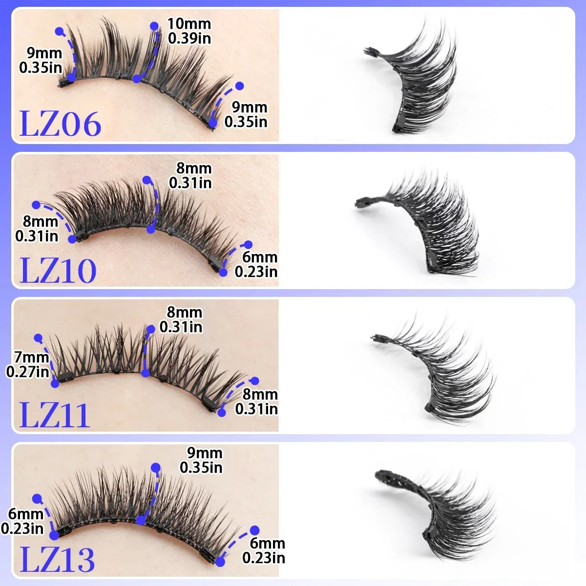 Reusable Magnetic Lashes Kit with Magnetic Tweezers Natural Look Faux Mink Lashes Easy Apply Magnetic Eyelashes for Eye Makeup