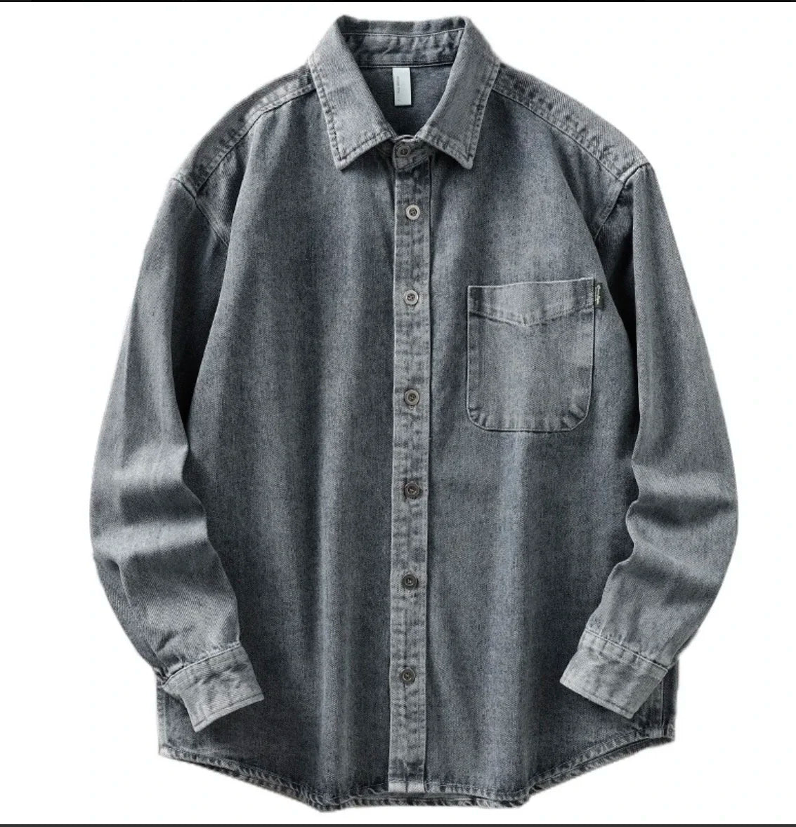 New American Retro Long-sleeved Shirts in Autumn and Winter,ruffian Handsome Loose Large-size Casual Tooling Jacket,Denim Jacket