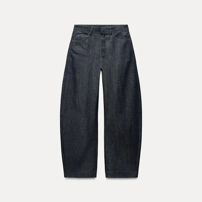 Women Denim Pants Sets 3 Pieces Fashion Slim Lapel Buttons Jacket Strapless Vests Straight Trousers Female 2025 Office Outfits