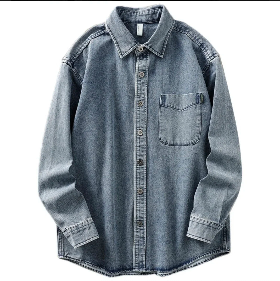 New American Retro Long-sleeved Shirts in Autumn and Winter,ruffian Handsome Loose Large-size Casual Tooling Jacket,Denim Jacket