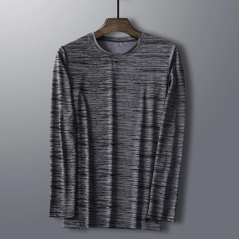 Good Quality 6XL 7XL 8XL T-Shirts Men Plus Size Long Sleeve Tshirt Male Tee Shirt Autumn Hiking Camping Tops Oversized Clothes