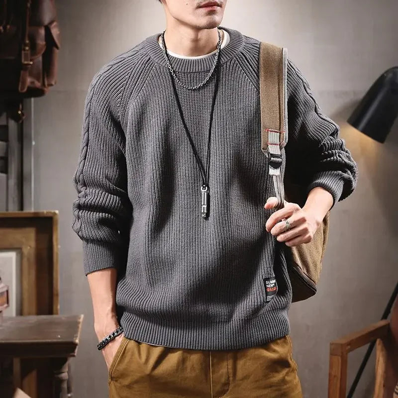 Knitted Sweaters for Men Autumnr and Winter New In Knitwear Loose Fit Pullover Man Clothing Deals 2024 Y2k Harajuku Sweatshirt