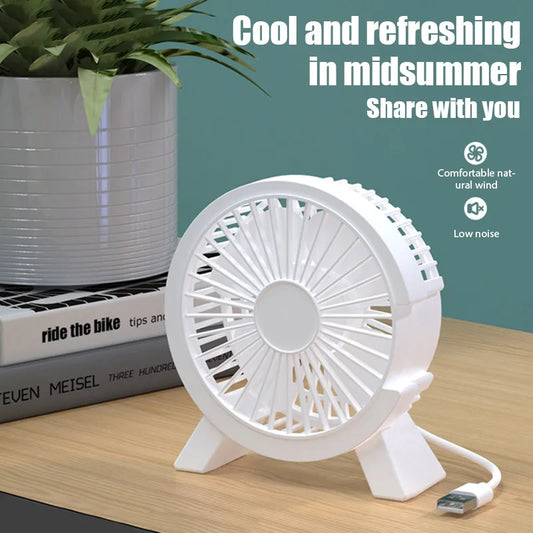 Compact and Portable USB Desk Fan Strong Airflow & Quiet Operation Mini Table Fan for Home Office Bedroom Table Student Dormitor