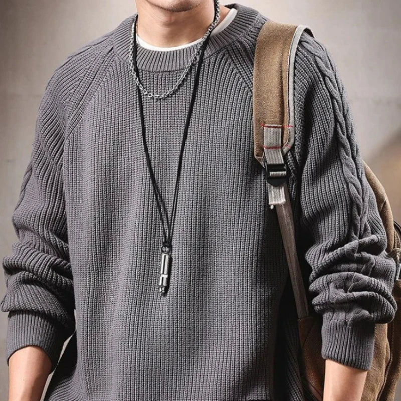Knitted Sweaters for Men Autumnr and Winter New In Knitwear Loose Fit Pullover Man Clothing Deals 2024 Y2k Harajuku Sweatshirt