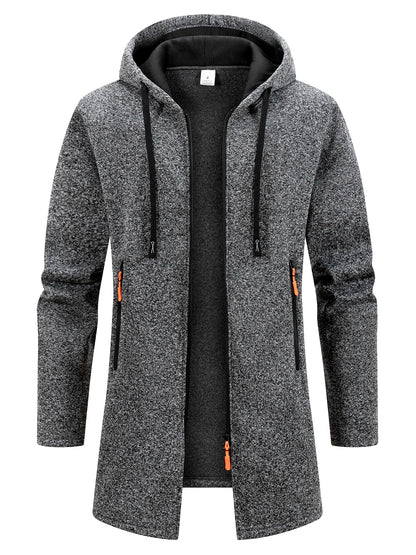 Men's Sweaters Coat Autumn Winter Warm Zipper Medium Long Cardigan Sweaters Man Casual Sweatshirts Sweatercoat Mens Clothes