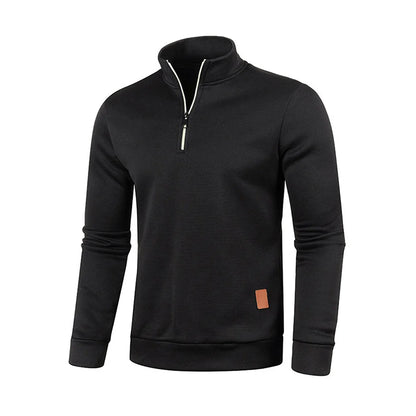 Men Sweatshirts Spring Thicker Pullover Half Zipper Pullover for Male Hoody Outdoor Sweatshir Autumn Solid Color Turtleneck Swea