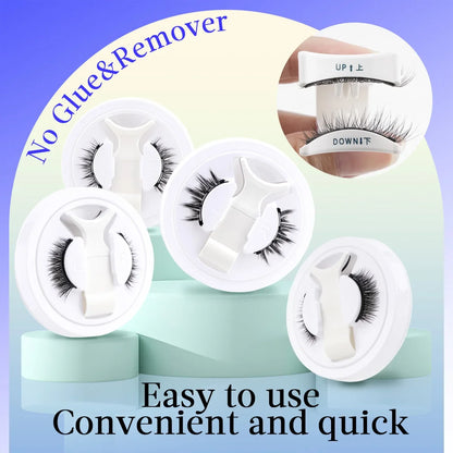 Reusable Magnetic Lashes Kit with Magnetic Tweezers Natural Look Faux Mink Lashes Easy Apply Magnetic Eyelashes for Eye Makeup