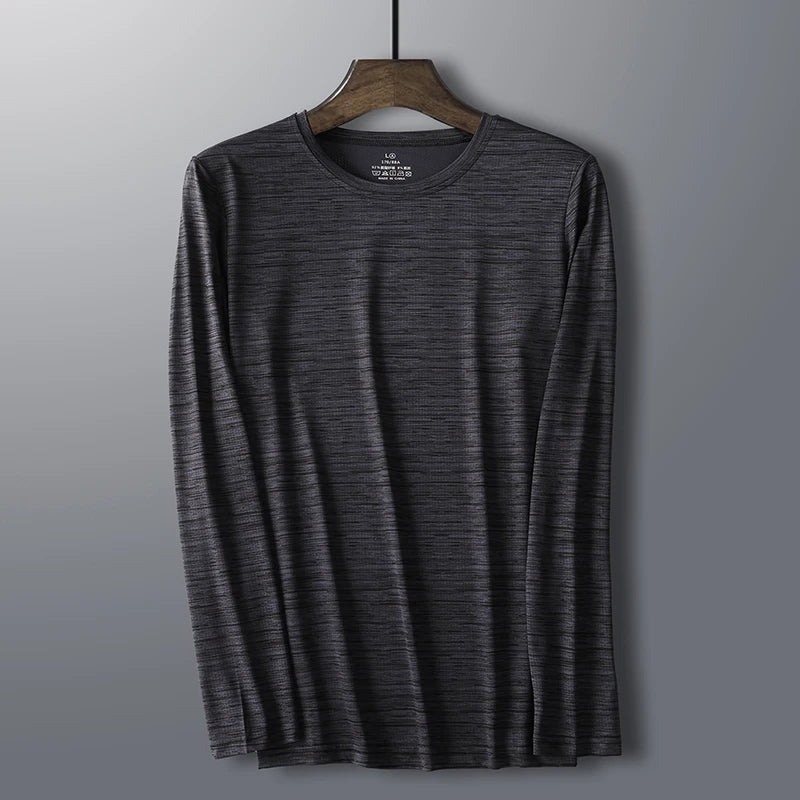 Good Quality 6XL 7XL 8XL T-Shirts Men Plus Size Long Sleeve Tshirt Male Tee Shirt Autumn Hiking Camping Tops Oversized Clothes
