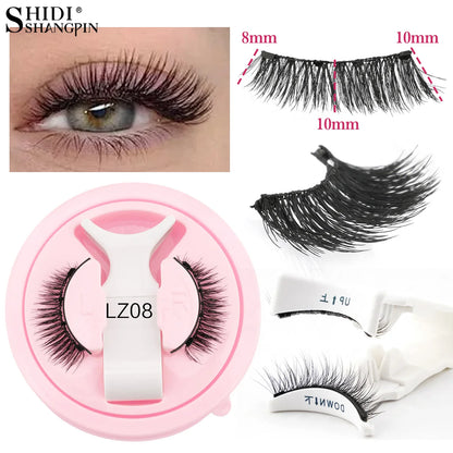 Reusable Magnetic Lashes Kit with Magnetic Tweezers Natural Look Faux Mink Lashes Easy Apply Magnetic Eyelashes for Eye Makeup