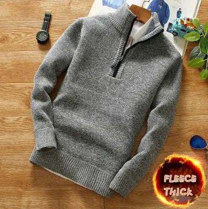 Autumn Winter Men Fleece Knitting Sweaters