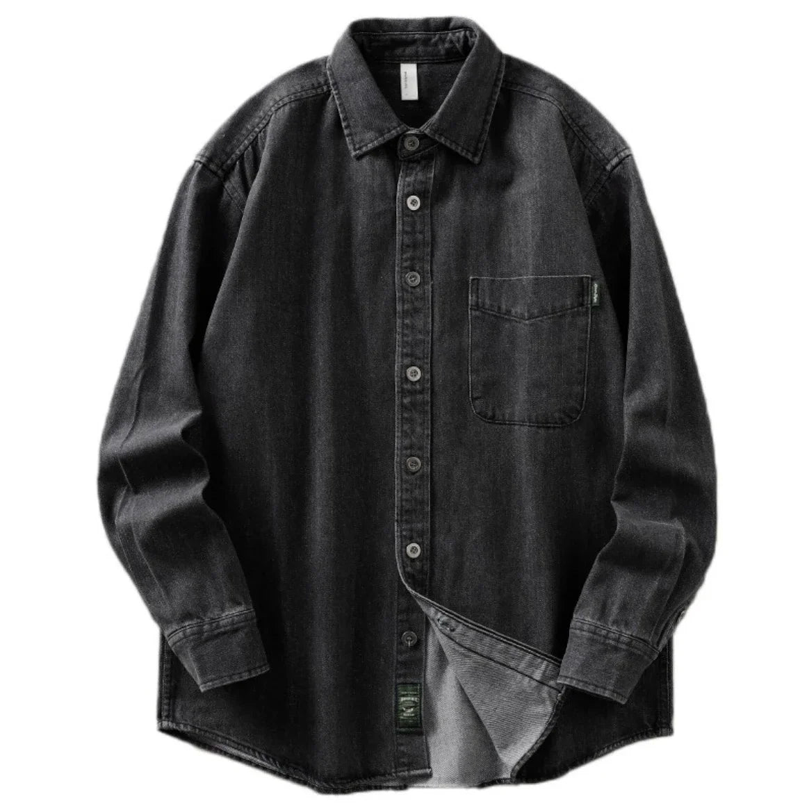 New American Retro Long-sleeved Shirts in Autumn and Winter,ruffian Handsome Loose Large-size Casual Tooling Jacket,Denim Jacket