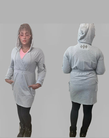 Elongated Sweatshirt Hoodie Pink Collection