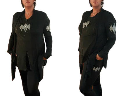 A Diamond’s Collection Tall Ladies ‘On the Go’ 3-Piece Babydoll Cardigan Collection